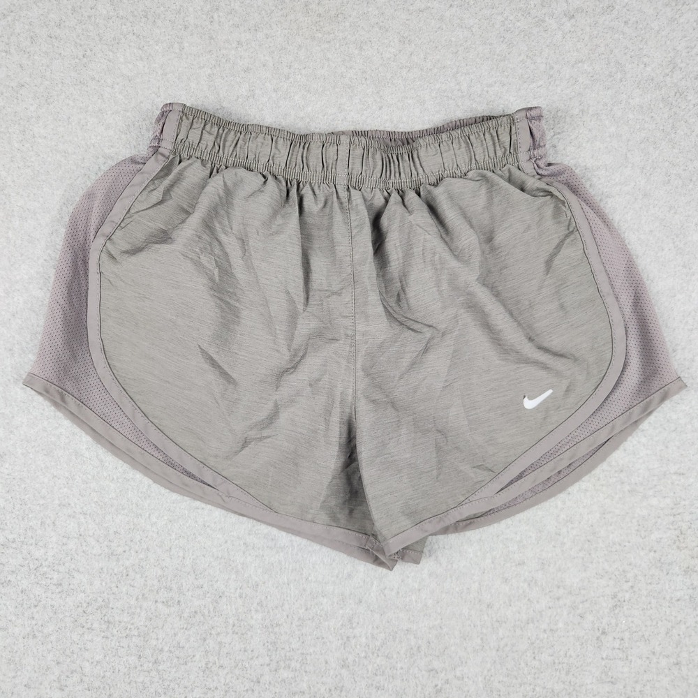 Nike Running Shorts Women Small Gray Dri-FIT Tempo Mesh Athletic Yoga Activewear